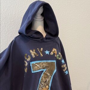 Navy "Lucky As 7" Hooded Sweatshirt